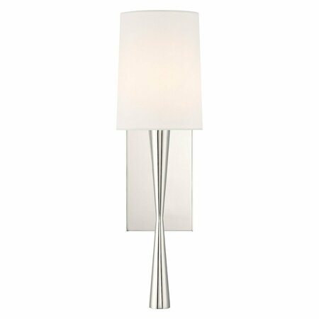 CRYSTORAMA 1 Light Polished Nickel Transitional Sconce TRE-221-PN
